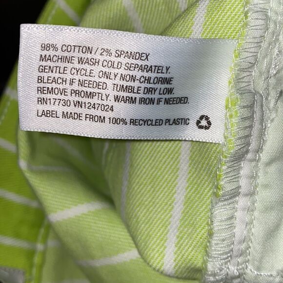 VICTOR GLEMAUD x TARGET Acid Lime/Cloud Pinstripe High Rise Straight Leg Jean’s - Picture 11 of 11